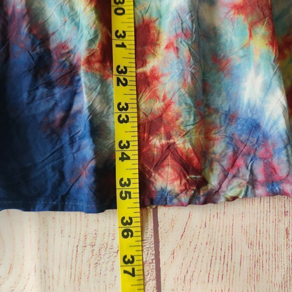 Tie dye tiered navy boho maxi skirt sz XS - Picture 7 of 7